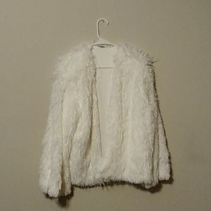 White Faux Fur Oversized Coat Est.1946
